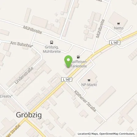 Standortübersicht der Tankstelle Köthen Energie GmBH in 06388 Gröbzig