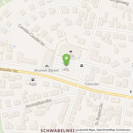 Standortübersicht der Tankstelle Lidl Dienstleistung GmbH & Co. KG in 93053 Regensburg (Schwabelweis)