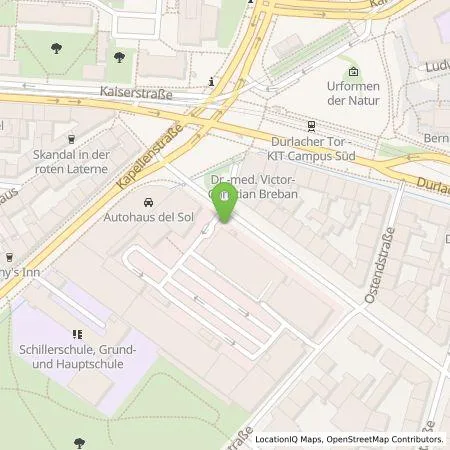 Standortübersicht der Tankstelle Volkswagen Zentrum Karlsruhe GmbH in 76131 Karlsruhe