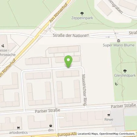 Standortübersicht der Tankstelle Wirelane Public 1 GmbH in 60486 Frankfurt am Main