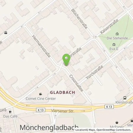 Standortübersicht der Tankstelle Wirelane Public 1 GmbH in 41061 Mönchengladbach