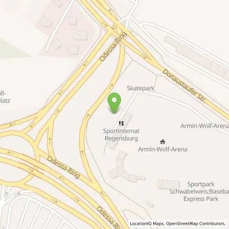 Standortübersicht der Tankstelle REWAG Regensburger Energie und Wasserversorgung AG & Co KG in 93055 Regensburg