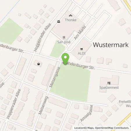 Standortübersicht der Tankstelle Wirelane Public 1 GmbH in 14641 Wustermark