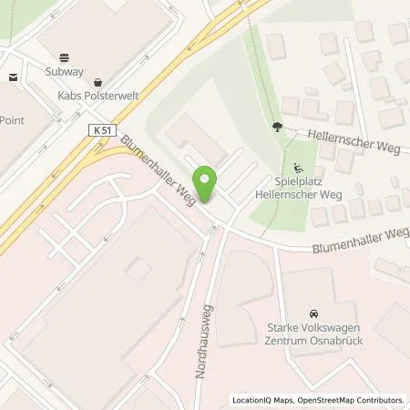 Standortübersicht der Tankstelle Osnabrücker Parkstätten-Betriebsgesellschaft mbH in 49078 Osnabrück