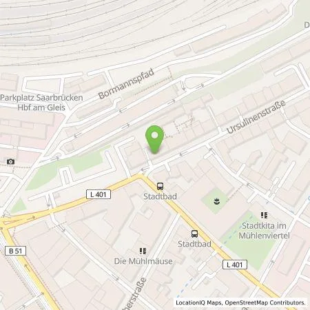 Standortübersicht der Tankstelle Servipark Deutschland GmbH in 66111 Saarbrücken