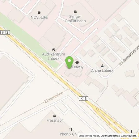 Standortübersicht der Tankstelle Shell Deutschland GmbH in 23556 Luebeck