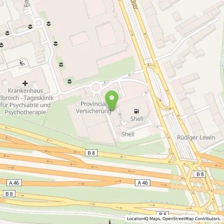 Standortübersicht der Tankstelle Shell Deutschland GmbH in 40591 Düsseldorf