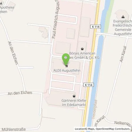 Standortübersicht der Tankstelle ALDI Nord Deutschland Stiftung & Co. KG in 26689 Apen