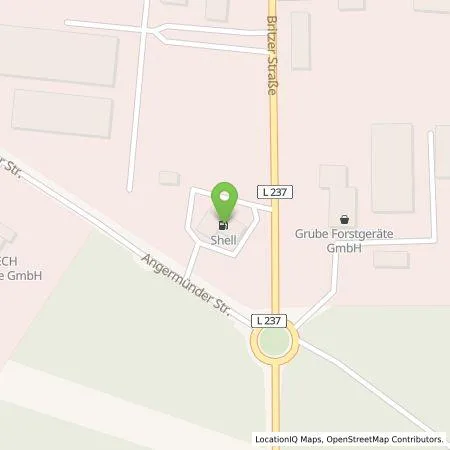 Standortübersicht der Tankstelle Shell Deutschland GmbH in 16225 Eberswalde