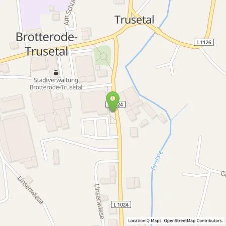 Standortübersicht der Tankstelle TEAG Mobil GmbH in 98596 Brotterode-Trusetal