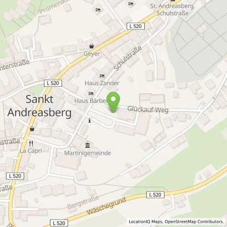 Standortübersicht der Tankstelle TEAG Mobil GmbH in 37444 St. Andreasberg