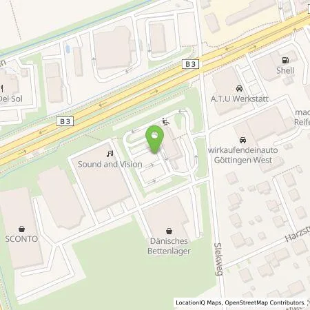 Standortübersicht der Tankstelle EWE Go GmbH in 37081 Göttingen