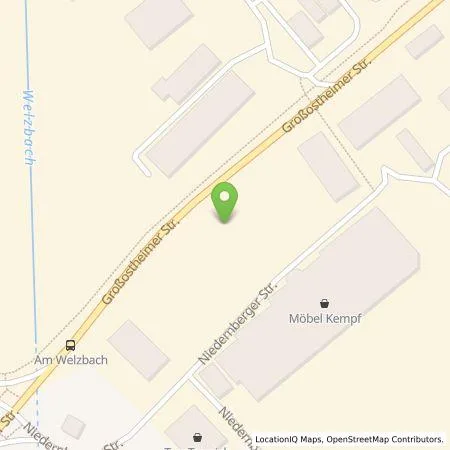 Standortübersicht der Tankstelle Möbel Kempf GmbH & Co. KG in 63741 Aschaffenburg