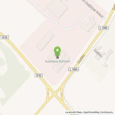 Standortübersicht der Tankstelle Autohaus Kühnert GmbH & Co. KG in 07957 Langenwetzendorf