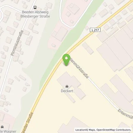 Standortübersicht der Tankstelle Autohaus Deckert GmbH in 66424 Homburg