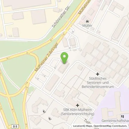 Standortübersicht der Tankstelle EWE Go GmbH in 51063 Köln