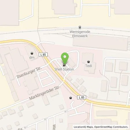 Standortübersicht der Tankstelle Shell Deutschland GmbH in 38855 Wernigerode