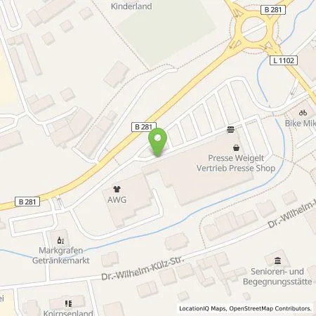 Standortübersicht der Tankstelle Kaufland Dienstleistung GmbH & Co. KG in 07381 Pößneck