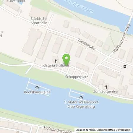 Standortübersicht der Tankstelle REWAG Regensburger Energie und Wasserversorgung AG & Co KG in 93059 Regensburg