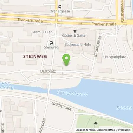 Standortübersicht der Tankstelle REWAG Regensburger Energie und Wasserversorgung AG & Co KG in 93059 Regensburg