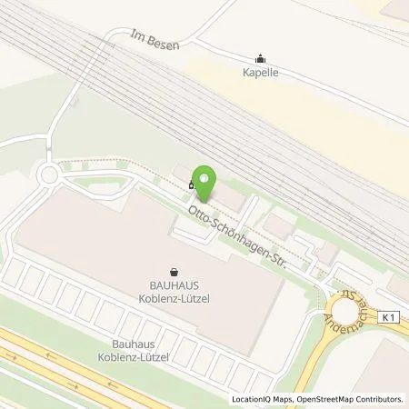 Standortübersicht der Tankstelle eze.network GmbH in 56070 Koblenz