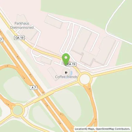 Standortübersicht der Tankstelle Allgäuer Überlandwerk GmbH in 87463 Dietmannsried