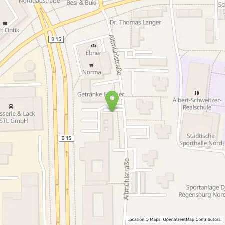 Standortübersicht der Tankstelle Landratsamt Regensburg in 93059 Regensburg