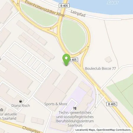 Standortübersicht der Tankstelle Stadtwerke Saarlouis GmbH in 66740 Saarlouis