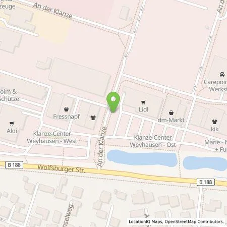 Standortübersicht der Tankstelle EnBW mobility+ AG und Co.KG in 38554 Weyhausen