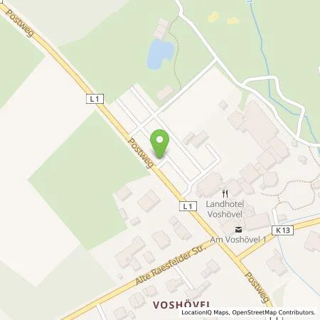 Standortübersicht der Tankstelle Landhotel Voshövel GmbH in 46514 Schermbeck