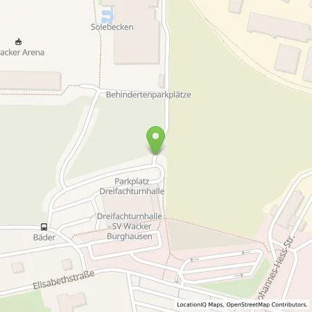 Standortübersicht der Tankstelle Energie Südbayern GmbH in 84489 Burghausen