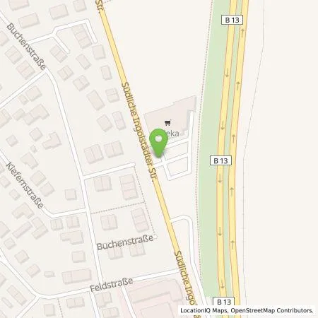Standortübersicht der Tankstelle EDEKA Südbayern Handels Stiftung & Co KG in 85716 Unterschleißheim