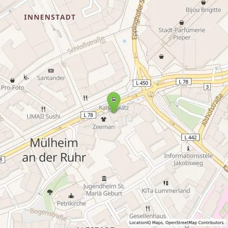 Standortübersicht der Tankstelle eze.network GmbH in 45468 Mülheim an der Ruhr
