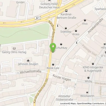 Standortübersicht der Tankstelle GOLDBECK Parking Services GmbH in 31134 Hildesheim