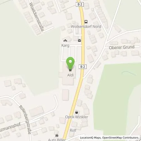 Standortübersicht der Tankstelle ALDI SÜD in 91126 Schwabach (Wolkersdorf)