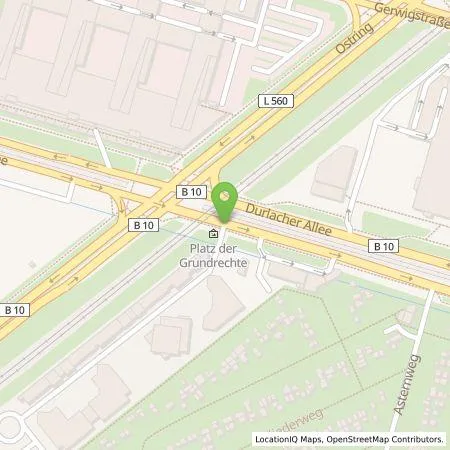 Standortübersicht der Tankstelle Circle K Deutschland GmbH in 76137 Karlsruhe
