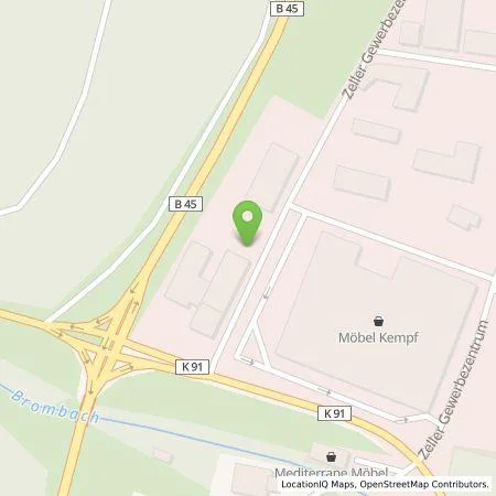 Standortübersicht der Tankstelle Möbel Kempf GmbH in 64732 Bad König