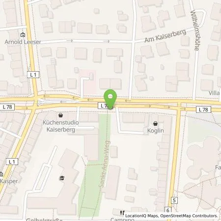 Standortübersicht der Tankstelle HOCHTIEF Ladepartner GmbH in 47057 Duisburg