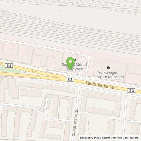 Standortübersicht der Tankstelle Wirelane GmbH in 80687 München