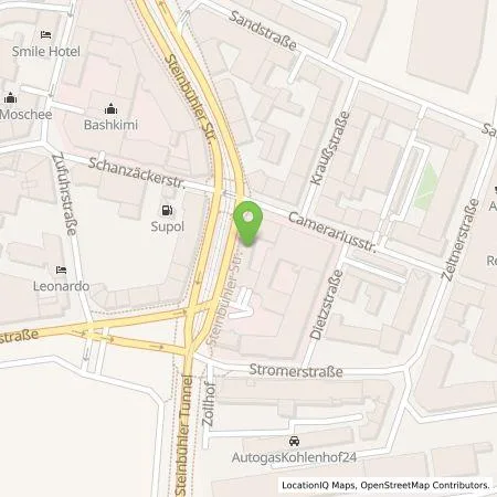 Standortübersicht der Tankstelle Wirelane Public 1 GmbH in 90443 Nürnberg