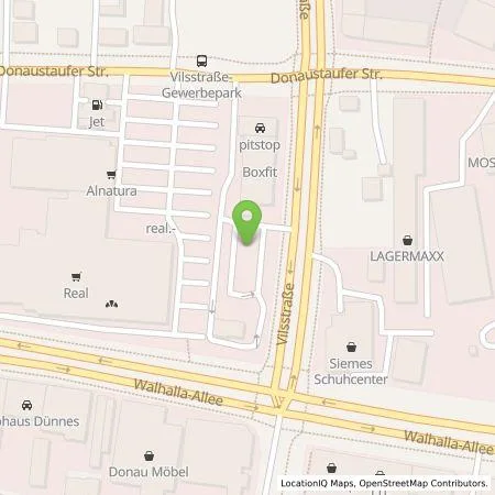 Standortübersicht der Tankstelle EWE Go GmbH in 93059 Regensburg