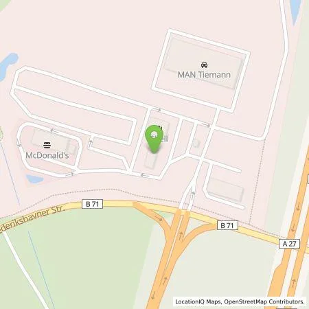 Standortübersicht der Tankstelle Shell Deutschland GmbH in 27572 Bremerhaven