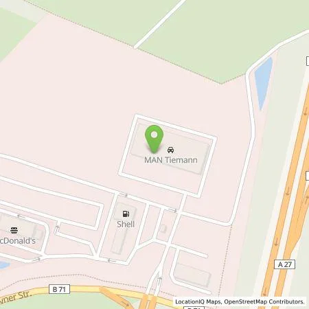 Standortübersicht der Tankstelle Shell Deutschland GmbH in 27572 Bremerhaven