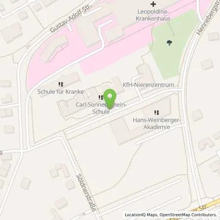 Standortübersicht der Tankstelle Stadtwerke Schweinfurt GmbH in 97422 Schweinfurt