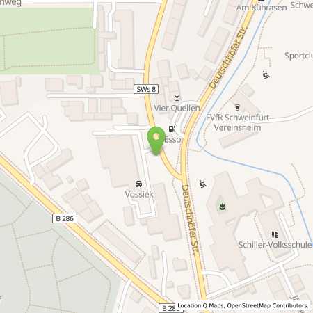 Standortübersicht der Strom (Elektro) Tankstelle: Stadtwerke Schweinfurt GmbH in 97422, Schweinfurt