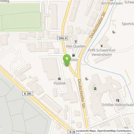 Standortübersicht der Tankstelle Stadtwerke Schweinfurt GmbH in 97422 Schweinfurt