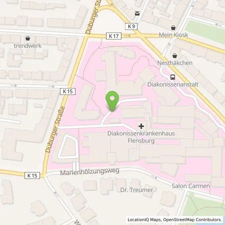 Standortübersicht der Tankstelle Diako Nordfriesland gGmbH in 24939 Flensburg