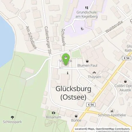 Standortübersicht der Tankstelle Stadt Glücksburg in 24960 Glücksburg (Ostsee)
