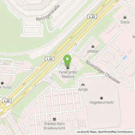 Standortübersicht der Tankstelle Circle K Deutschland GmbH in 18146 Rostock