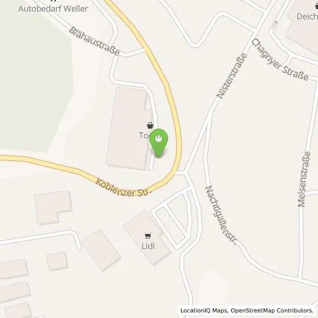 Standortübersicht der Tankstelle E.ON Drive Infrastructure GmbH in 57537 Wissen